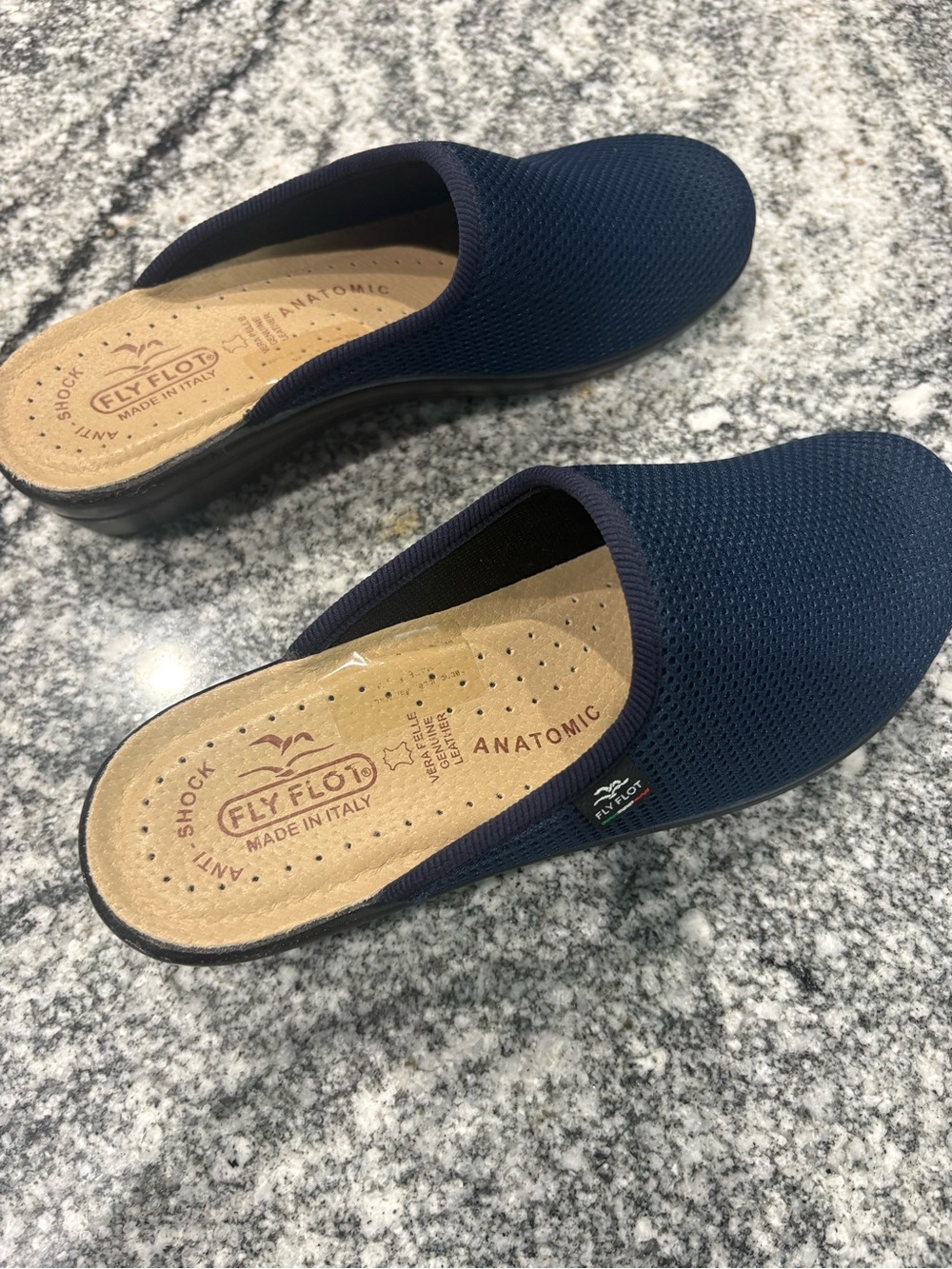 Fly Flot Women's Navy Anatomic Slip-On Mules